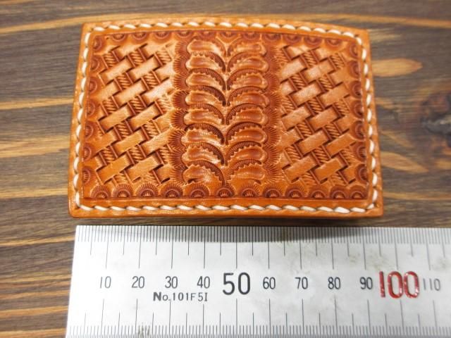革屋Marvy プレートバックル 栃木レザー キャメル