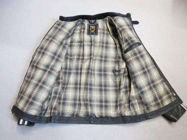 ショット クラシックレーサー レザージャケット ブラック USED