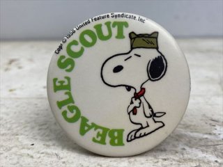 80s スヌーピー Pinback Button/BEAGLE SCOUT 缶バッジ