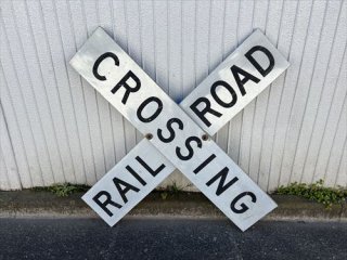 Vintage Railroad Crossing Sign/アメリカ 踏切 看板【送料無料】