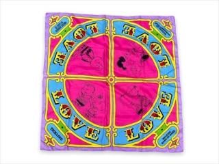 70s Determined Peanuts Snoopy love scarf