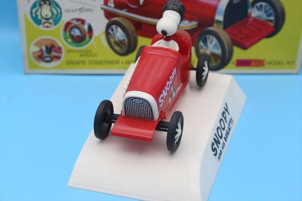 70s MATTEL Monogram Snoopy and His BUGATTI Race car 70s MATTEL Monogram Snoopy and His BUGATTI Race car