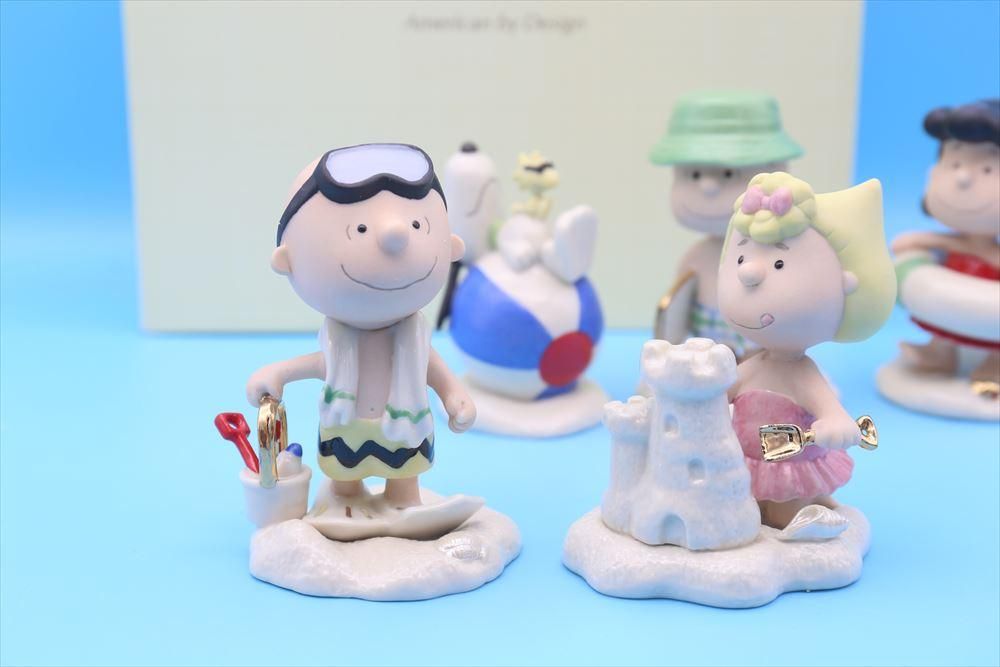 LENOX PEANUTS BEACH PARTY FIGURINES/レノックス ビーチパーティー