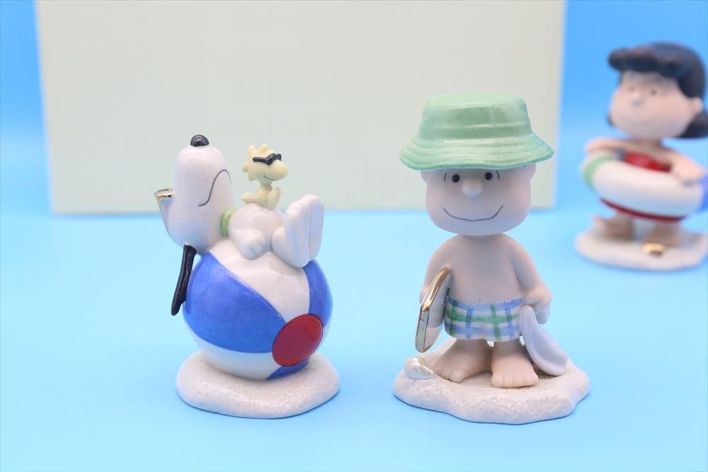 LENOX PEANUTS BEACH PARTY FIGURINES/レノックス ビーチパーティー