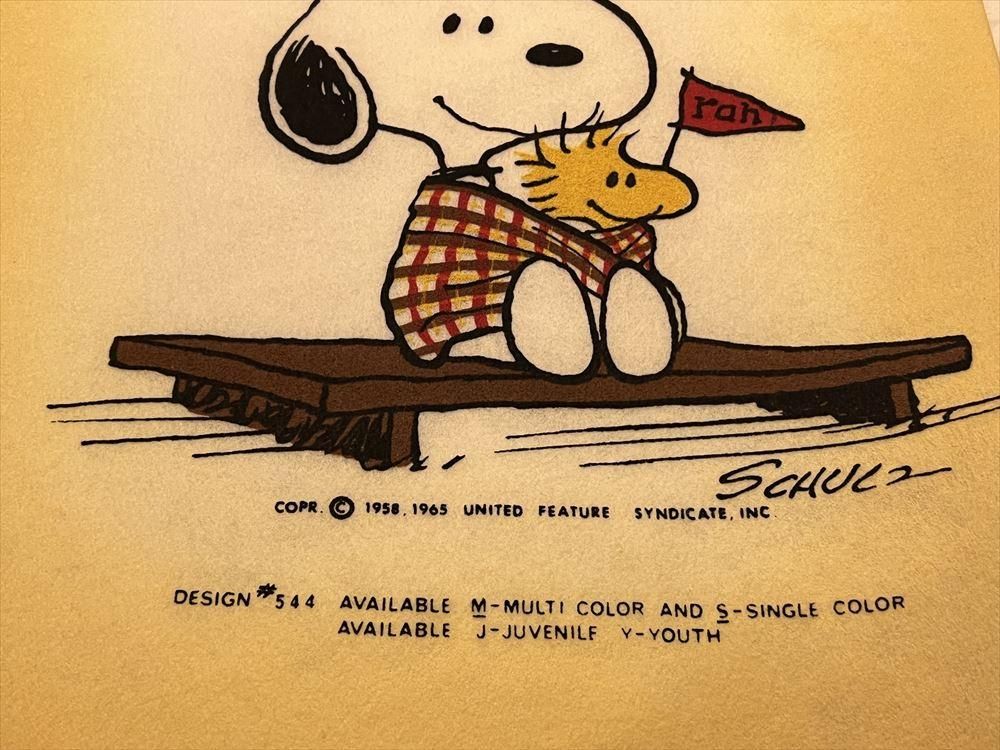 Vintage スヌーピー ウッドストック フェルトポスター/プリント