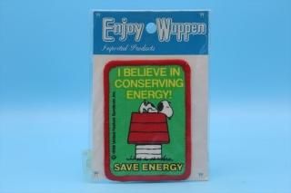 Snoopy Enjoy Wappen/SAVE ENERGY/̡ԡ åڥ