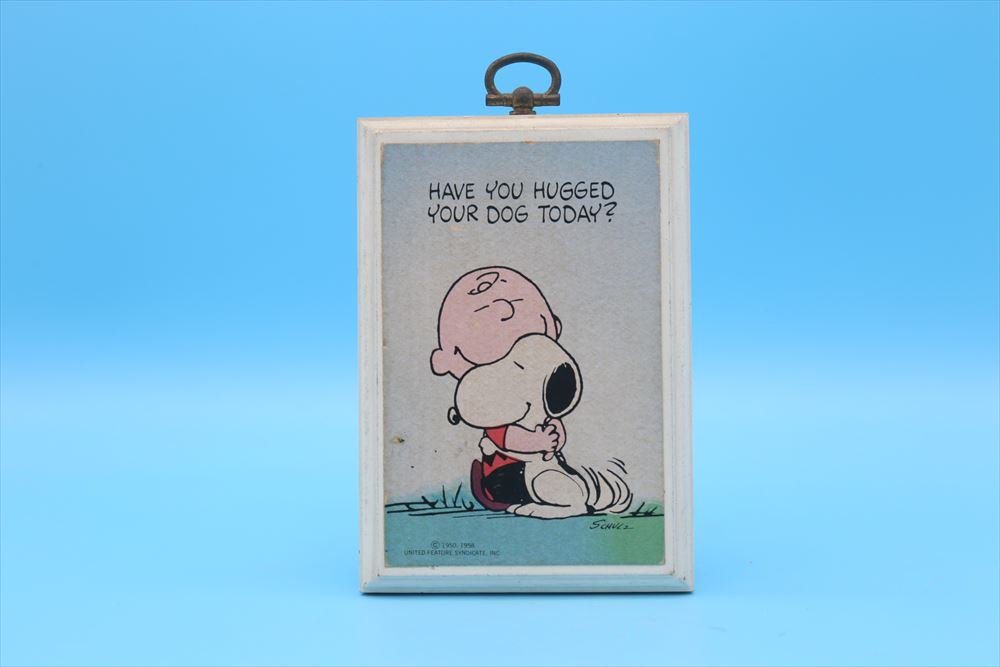 80's HALLMARK SNOOPY WALL PLAQUE/ヴィンテージ スヌーピー/HAVE YOU HUGGED YOUR DOG  TODAY？/木製 壁掛け