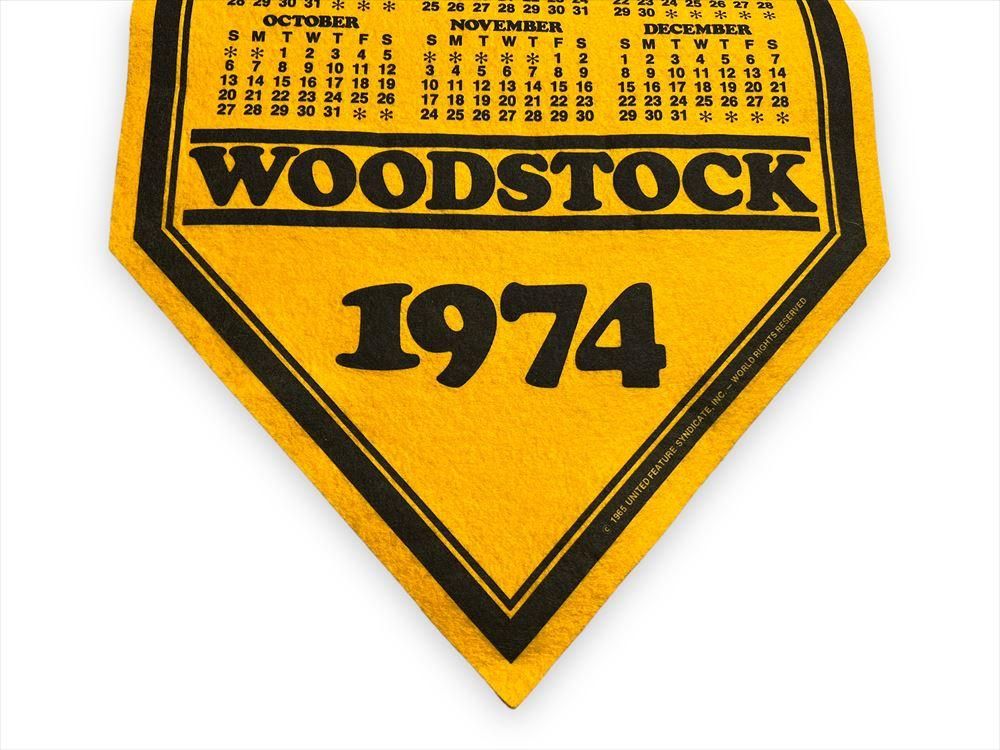 70s Determined Woodstock カレンダー フェルトバナー