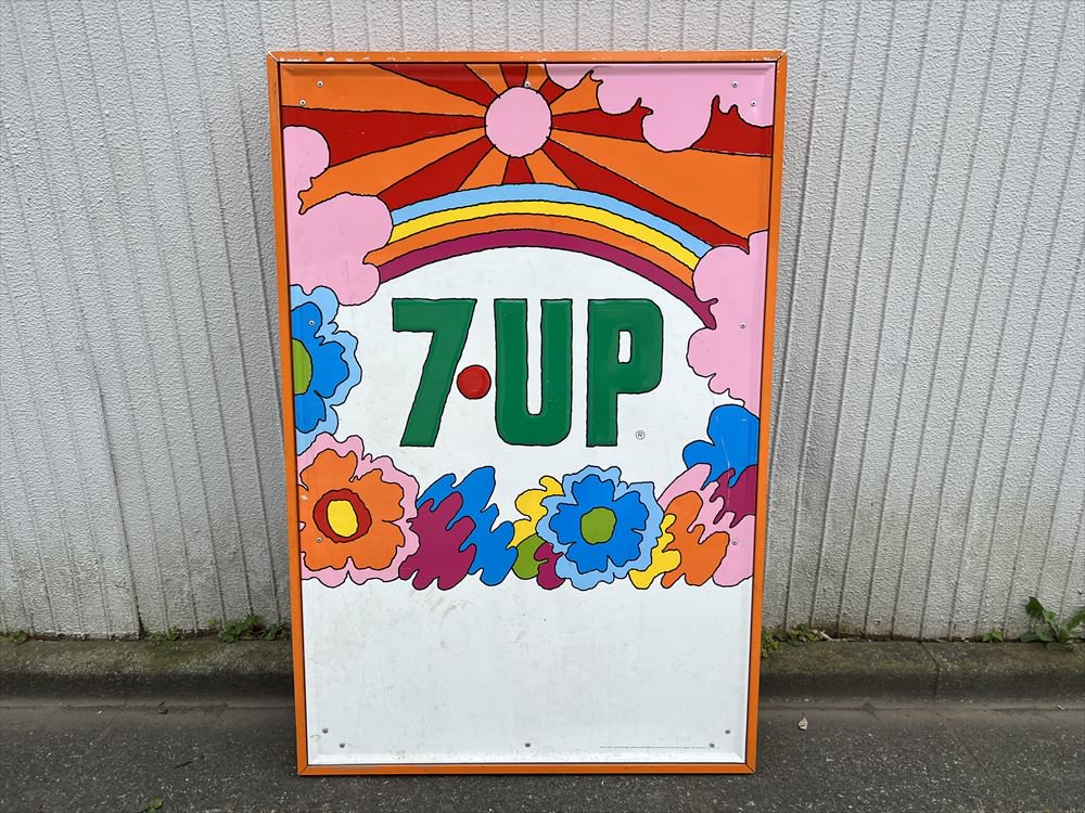 70s 7up Peter Max Metal Sign/ヴィンテージ ピーターマックス 看板