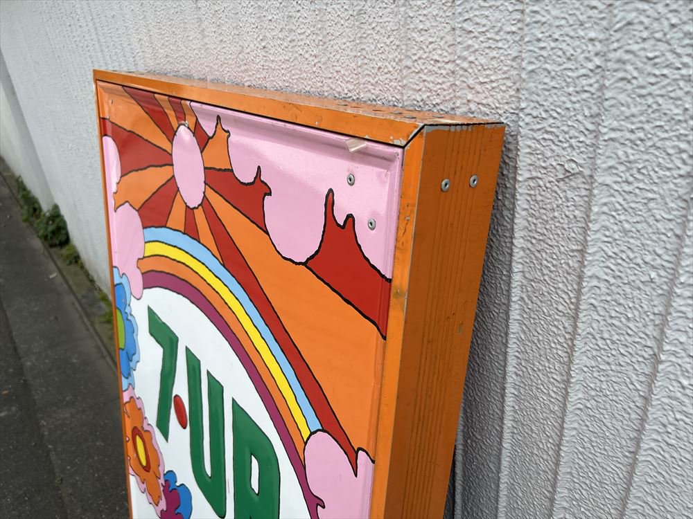 70s 7up Peter Max Metal Sign/ヴィンテージ ピーターマックス 看板