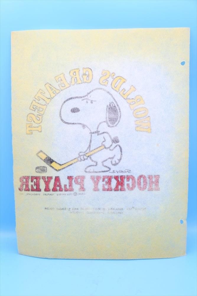 値引きする Vintage スヌーピー WORLD'S GREATEST HOCKEY PLAYER フェルト ピーナッツ、スヌーピー