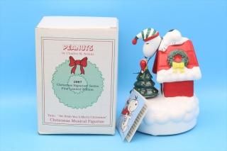 1987 Willitts Peanuts Snoopy Christmas Music Box/̡ԡ ɥåϥ 르