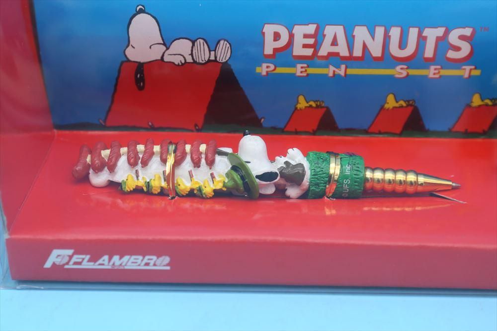 90S Flambro Peanuts Pen Set/Snoopy Penzet/Vintage/Peanuts