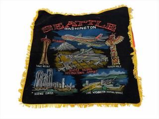 Vintage Souvenir Pillow Case SEATTLE WASHINGTON Made in Japan
