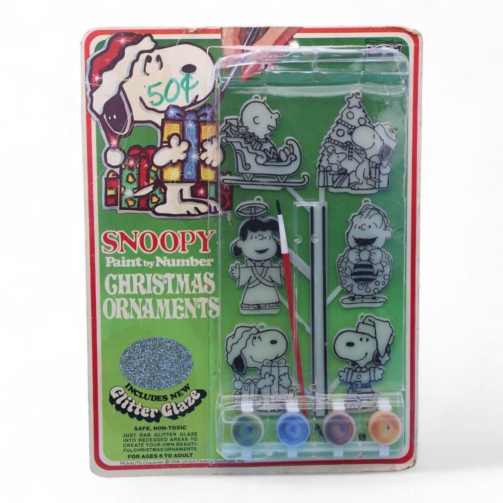 80s PEANUTS スヌーピー “Paint by Number” クリスマスオーナメントキット