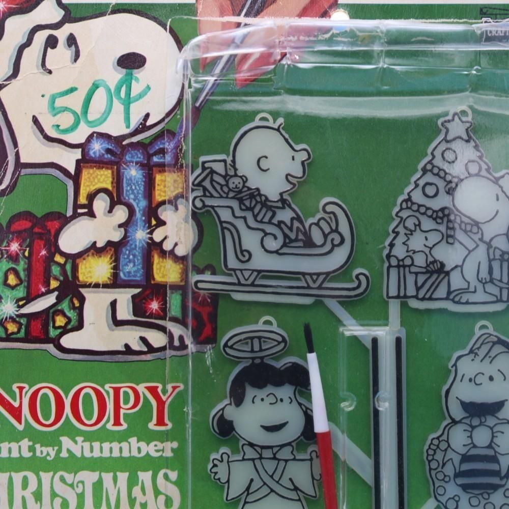 80s PEANUTS スヌーピー “Paint by Number” クリスマスオーナメントキット