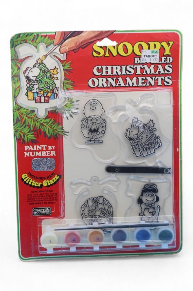 80s PEANUTS スヌーピー “Paint by Number” クリスマスオーナメントキット